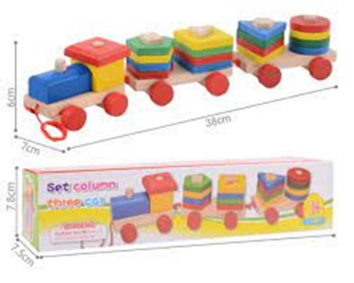 Wooden%20Set%20Column%20Three%20Car%20CHILDREEN%20Early%20Educational%20Geometric%20Matching%20Shape%20Building%20Vehicle%20Block%20Wooden%20Toy%20-%20Image%205