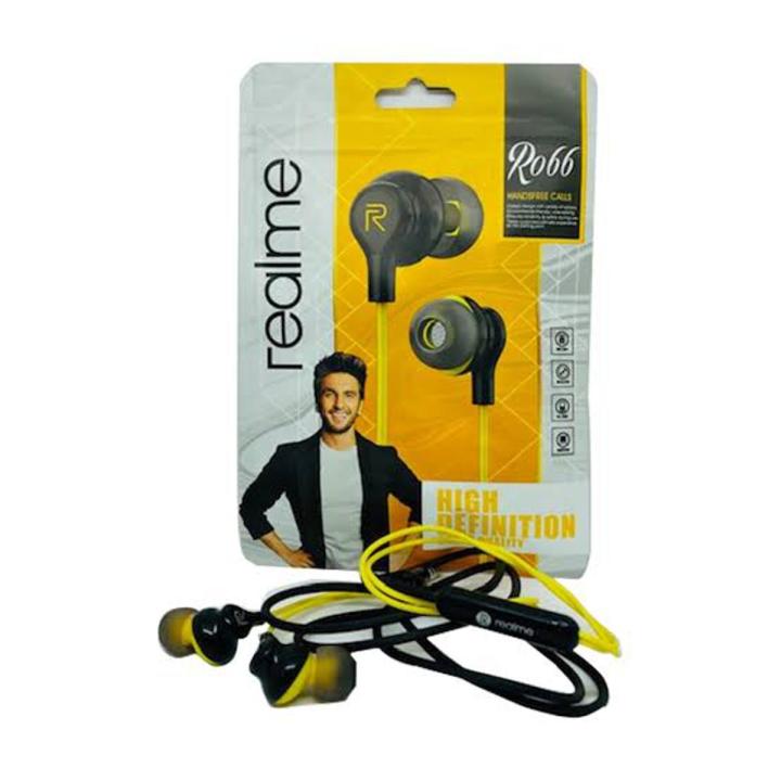 Realme Ro66 In-Ear Earphone With Good Bass Sound Quality For All Android Mobile Phone - Headphone