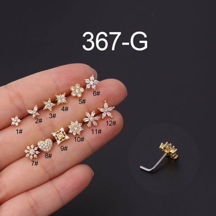1PCS%20Crystal%20Flower%20Nose%20Stud%20L%20Shape%20Stainless%20Steel%20Cz%20Heart%20Nose%20Ring%20And%20Stud%20Butterfly%20Nose%20Ring%20Real%20Piercing%20Jewelry%20Lot%20-%20Image%203