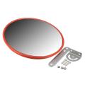 30Cm Wide Angle Security Road Mirror Curved for Indoor Burglar Outdoor Safurance Roadway Safety Traffic Signal Convex Mirror(Orange). 