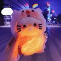Hello Kitty Plush Doll Toys Beaver Hello Kitty Cartoon Stuffed Animals Cute Plushie Doll Spits Bubbles And Squeaks Handmade DIY Gift. 