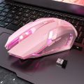 Gaming Mouse Wired Mouse Pink USB Mute RGB Gamer 6 Buttons Mice Optical Office Computer Mouse For Desktop Laptop Ergonomic Mouse.