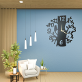 Wall Clock  Black Tree Birds Shaped Laser Cut Designer Wooden Wall Clock.. 