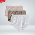 Ladies Basic High Waist Full Back Cover Cotton Panty Brief. 