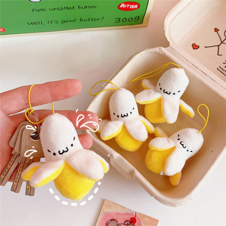 Cartoon Plush Banana Keychain Banana Pendant Doll Key Chain Bag Car Keyring Gift