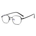 Anti-blue Light Anti-radiation Computer Prescription Glasses Frame Women Metal Rose Gold Short-sight Eyewear 0 -0.5 -0.75 To -6.