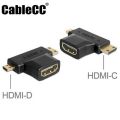 3 in 1 Mini HDMI and Micro HDMI Male to HDMI Female Adapter- 3 Pieces.