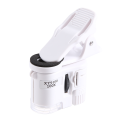 100X Zoom Clip-on Microscope with LED Light, Portable Magnifier Loupe Pocket Magnifying Lens Glass.