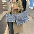 Bag women's sense canvas commuter bag 2024 spring new tote bag original design large capacity handbag foreign temperament.