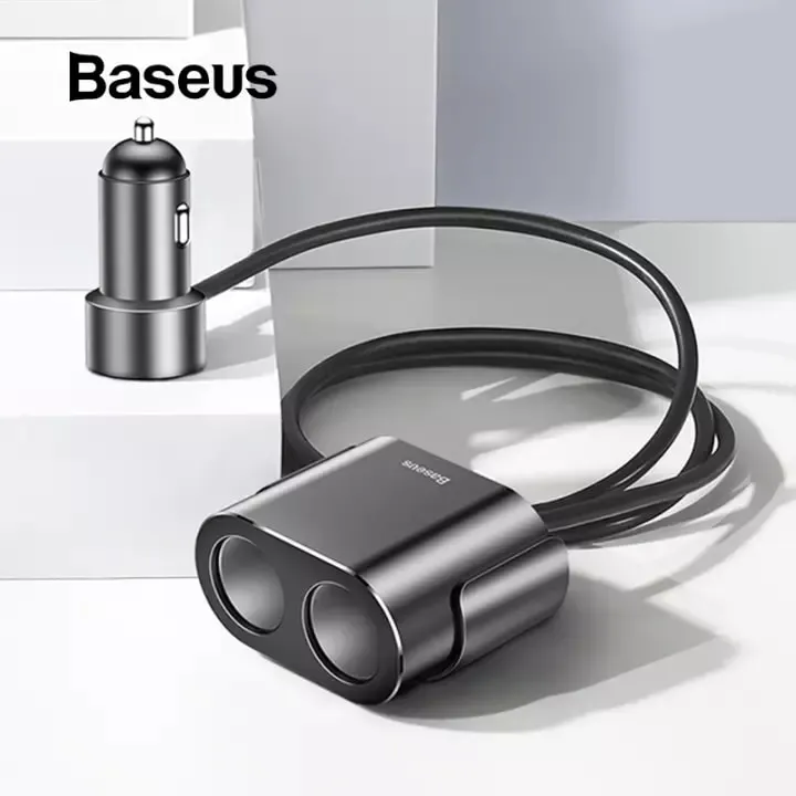 BASEUS%203.1A%20Dual%20USB%20Smart%20Extended%20Car%20Charger%20with%2080W%20Dual%20Ports%20Cigarette%20Lighter%20Socket%20-%20Image%207