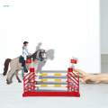 3x Equestrian Toy Set with Horse Horseman and Fence and Girls Kids. 
