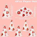 Strawberry Party Disposable Tableware Sets Picnic Pink Fruit Tool Gril Birthday Party Decorative Dessert Plastic Tableplates.