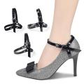 2 Pcs Shoe Straps for Heels Detachable Shoe Straps for Heels Black Shoe Belt Ankle Strap Women's Black Detachable Laces Anti Loose Shoelace Accessories for Holding Loose High Heel. 