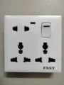 8 Pin Multi Gang Socket Double 3 Pin- 1Piece 2 Pin Multi Function Universal Wall Socket. 