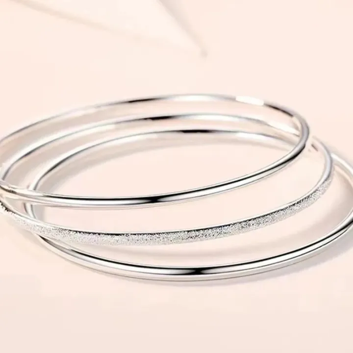 New%20925%20Sterling%20Silver%20Bracelet%203pcs%20Charm%20Simple%20Style%20Bracelet%20Birthday%20Party%20Gift%20Fashion%20Jewelry%20For%20Women%20-%20Image%206