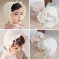 【beauty code store】（NEW）Lace Baby Soft Newborn Girl Accessories Princess Summer Solid Flower Infant Baby Hat Bonnet Cap. 