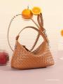 Luxury niche handbag, woven pillow bag, leather women's bag, dumpling bag, 2023 new one-shoulder crossbody bag. 