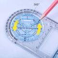 Architect Student Stationary Stereo Geometry Fast Drawing Ruler Measuring Scale Ruler Drafting Template Ruler Math Class Amour zii. 