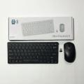 Ultra Slim Silent Wireless 2.4GHz Mini Keyboard and Mouse Set with USB Bluetooth Receiver for PC Laptop GKM901.