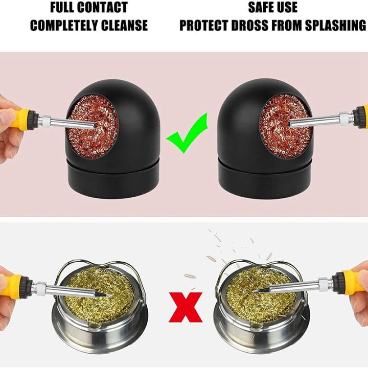 Soldering%20Iron%20Tip%20Cleaner,5PCS%20Wire%20Ball%20with%201PC%20Ball%20Shell%20Holder%20-%20Image%203