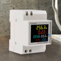 6-in-1 Digital Smart Energy Meter 100A AC LCD Display Voltage, Current, Power Factor, Frequency, Active Power, kWh DIN Rail Electric Meter. 
