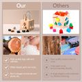 Baby Montessori Toy Geometric Shape Silicone Blocks Wooden Box Shape Matching Stacking Toddler Toys Puzzle Early Education Toy.