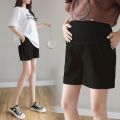 Cotton and Linen Maternity Shorts for Pregnant Women Pants Gravida Clothes Pregnancy Clothing Mother Wear High Waist. 