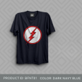 WearDHK Flash Navy Blue Cotton T-Shirt.