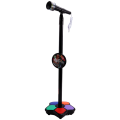 Kids Microphone With Light Stand Toy, black. 