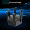 DoomHot WiFi Repeat-er 300Mbps Wi-Fi Signal Amplifi-er 5G Wireless Range Extend-er 6 Antenna WiFi Signal Boost-er Network Routers Network Extend-er for AP Router Range. 