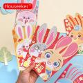 Houseeker 6pcs Red Envelopes Rabbit Year Hongbao Cartoon Money Packing Bag Spring Festival Childrens Gift 2023 New Year Red Pocket. 