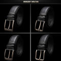 120*3.8cm Men's leather belt Classic Stylish belt Leather/alloy High quality copper buckle belt High quality belt Jeans cowhide belt for Daily wear Business attire Fashion accessories Gift for men Suitable for any occasion.