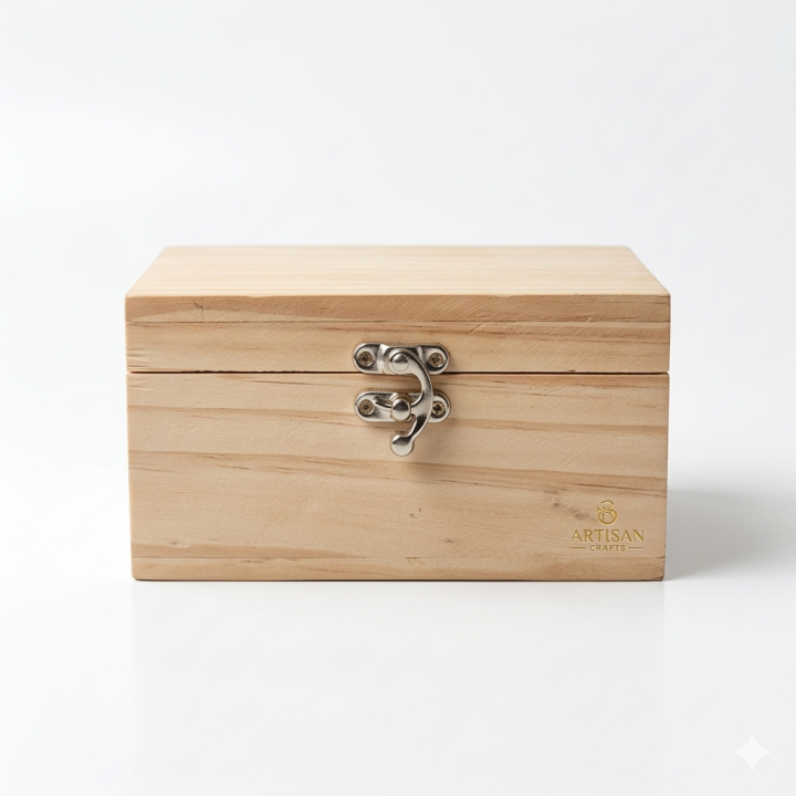 Elegant Wooden Storage Box with Multi-Compartment Organizer