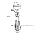 Hand Crank ,Handheld Double Stainless Steel Rotary Hand Whip Whisk. 