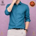 Export Quality China Fabrics Men’s Shirt- Patrol Blue. 