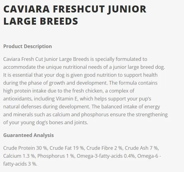 Klybeck%20Caviara%20FreshCut%20Junior%20Dog%20Large%20Breed%20Dry%20Food%20With%20Poultry%20Chicken%20Flavor%202.5%20kg%20-%20Image%204