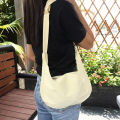 Large Capacity Waffle Crossbody Bag Simple Nylon Underarm Bag INS Korean Style Single Shoulder Bag College Style 1Pcs. 