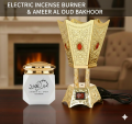 Electric Incense Bakhoor Burner with Ameer Al Oud Mabsoos Bakhoor. 