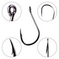 20pcs/50pcs Circle Carp Eyed Fishing Hook 2-22# High Carbon Steel Fishhook With Ring Fishing Tackle Accessories. 