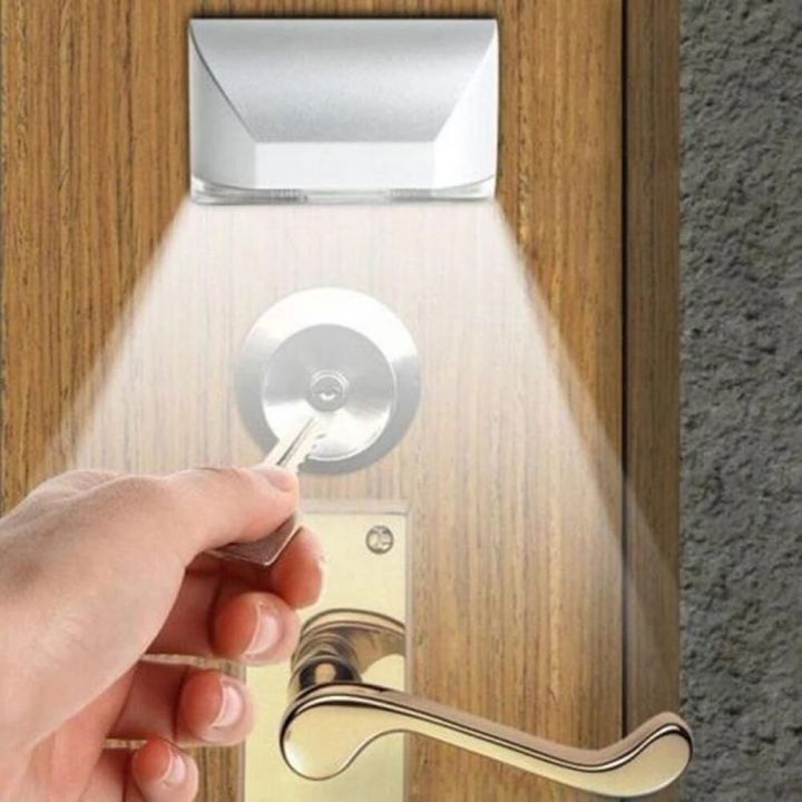 Home Infrared PIR Keyhole Light Auto ON/OFF Detector Door Lock Light Wireless Night Lamp For Stairs Warehouse Cupboard Wardrobe