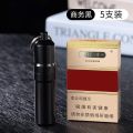 05/10/20 Pcs Portable Cigaretes cigarate Case  with Key chain Mini Capsule Waterproof Metal Ciggaretes Cigar Box Lighter Gift. 