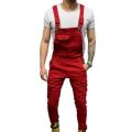 Solid color Men's Jumpsuits Hi Street Multi Pocket Sleeveless Bib Overalls for Man Slim Suspender Pants Trousers Plus Size M-3XL. 