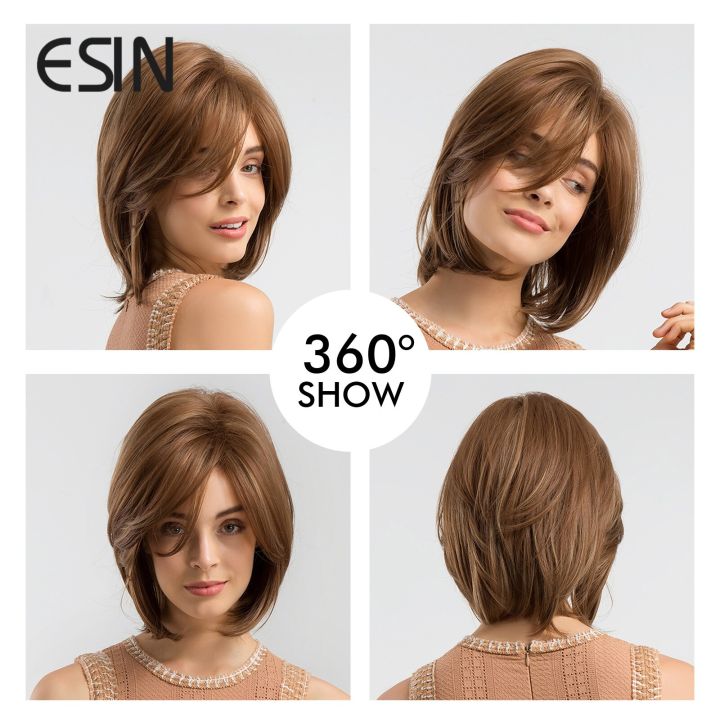ESIN%20Synthetic%20Hair%20Medium%20Brown%20Straight%20Wigs%20for%20Women%20Wigs%20With%20Bangs%20Heat%20Resistant%20Party%20Daily%20Natural%20-%20Image%202