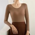 Thermal Underwear Women Tops Long Sleeve Bottoming Top Seamless Long Sleeves Highly Elastic Autumn Winter Thermal Shirt Women.