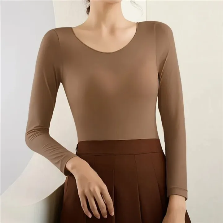 Thermal%20Underwear%20Women%20Tops%20Long%20Sleeve%20Bottoming%20Top%20Seamless%20Long%20Sleeves%20Highly%20Elastic%20Autumn%20Winter%20Thermal%20Shirt%20Women%20-%20Image%205