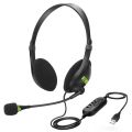 【happy one】Headset With Microphone Noise Cancelling Computer PC Headset Lightweight Headphones PC /Laptop/Mac/ School/Kids. 