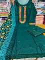 Pure AC Cotton Stitched Computer Embroidery, Sequence and Screen Print Exclusive Designed Stylist and Fashionable { 3 Piece } For Woman. - 3 Pice Dress.