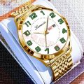 【Hengli jewelry story】Fully Automatic Mechanical Watch Dual Calendar Middle-aged Elderly Gift Solid Business Luminous Watch Men's Trendy Watch.