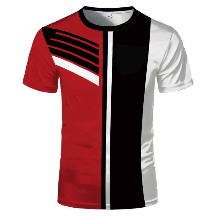 Summer%20Thin%20Section%20Round%20Neck%20Short%20Sleeve%20Simple%20Black%20Red%20and%20We%20Color%20Scheme%20Men's%20Top%20T-shirt%20Trend%20Bottoming%20Shirt%20Fash%20-%20Image%203