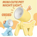 LED Mini Desk Lamp Eye Protections Cartoon Animal Cute Foldable Book Reading Light Computer Night Lights - table lamp.